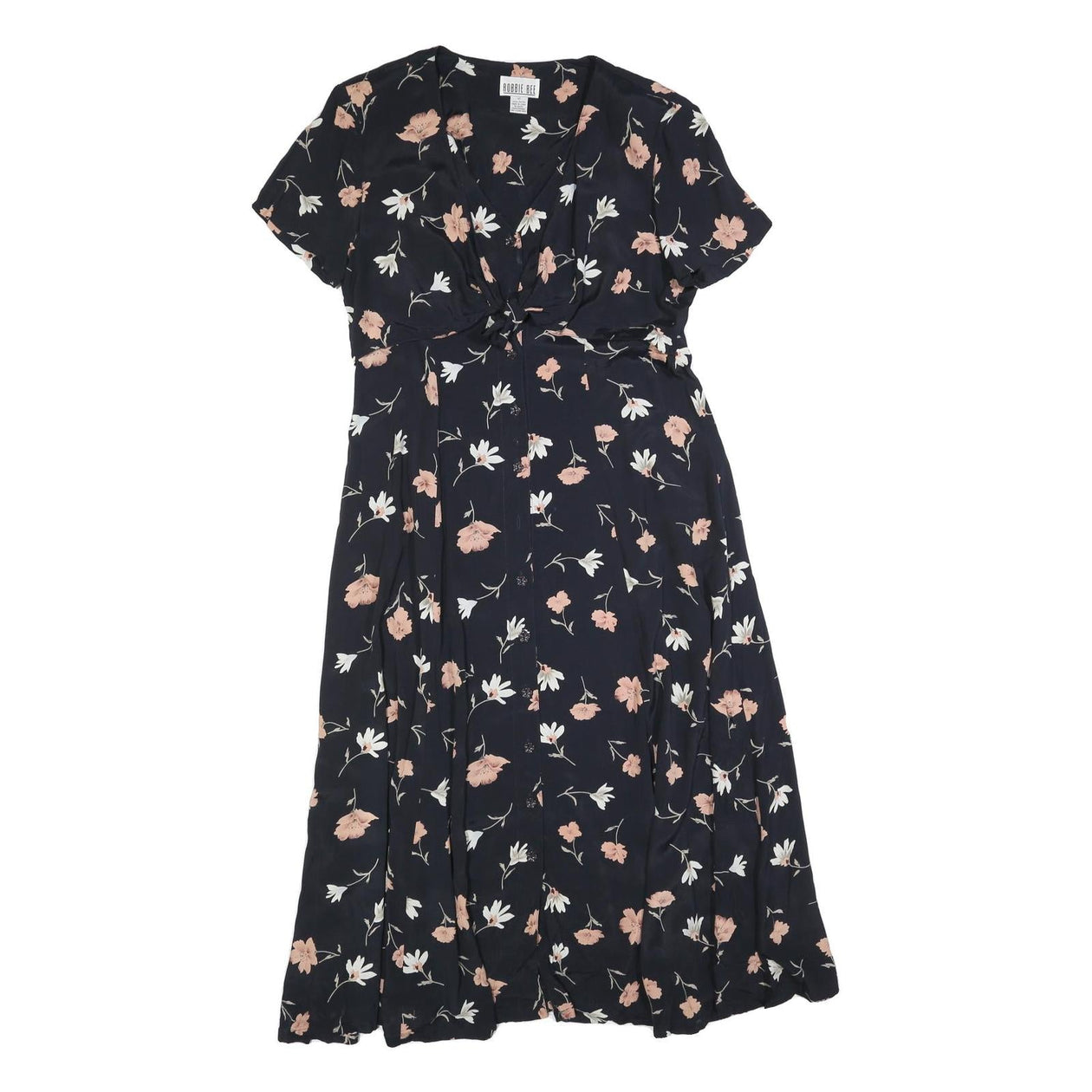 robbie bee dress Womens Plus Midi Crew Neck Sleeveless Floral Fit + Flare Dress, Color: Black weekend midi dress from Robbie Bee Daisy 90s Tie-Front Maxi Robbie
