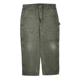 Carhartt Double Knee Carpenter Trousers - 35W 29L Grey Cotton