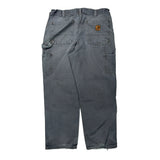 Carhartt Carpenter Trousers - 34W 30L Grey Cotton