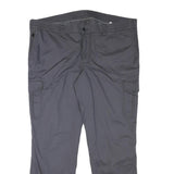 WALBUSCH Mens Slim Grey Cargo Trousers W42 L31 Zip Closure Comfortable
