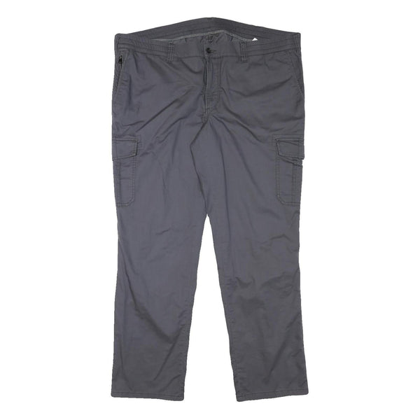WALBUSCH Mens Slim Grey Cargo Trousers W42 L31 Zip Closure Comfortable