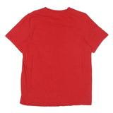 ADIDAS Mens Red Graphic T-Shirt M Short Sleeve Crew Neck Cotton Blend Casual