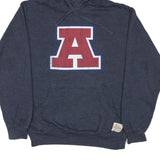 RETRO BRAND Mens Navy Blue Hoodie M Cotton Blend Pullover Sweatshirt