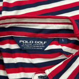 Polo By Ralph Lauren Striped Polo Shirt - Large Blue Cotton