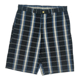 Dickies Checked Shorts - 35W 13L Blue Cotton
