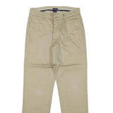 DOCKERS Mens Cotton Blend Beige Regular Fit Straight Leg Trousers W27 L29