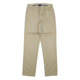 DOCKERS Mens Cotton Blend Beige Regular Fit Straight Leg Trousers W27 L29