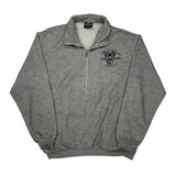 House Of Harley Davidson 1/4 Zip - Large Grey Cotton