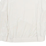NIKE Womens White Cotton Blend Crew Neck UK 12 Sweatshirt Pullover