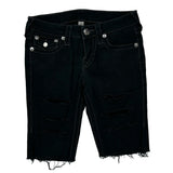 True Religion Denim Shorts - 27W US 4 Black Cotton