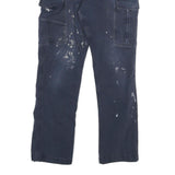 CARHARTT Mens Cotton Blend Blue Relaxed Fit Cargo Trousers W30 L29 Workwear