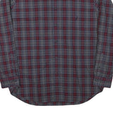 NAUTICA Mens Red & Grey Check Shirt L Classic Fit Cotton Blend Casual