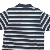 CHAPS Mens Blue White & Green Stripe Short Sleeve Polo Shirt M Classic Cotton