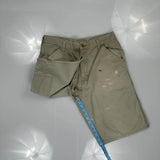 Carhartt Carpenter Shorts - 32W 12L Khaki Cotton