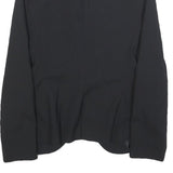 ZARA Womens Black Classic Jacket S Polyester Blend Button Plain Elegant