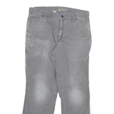 CARHARTT Mens Cotton Blend Grey Relaxed Fit Straight Leg Trousers W32 L28