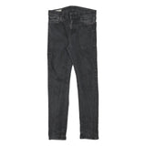 LEVI'S Mens Slim Black Denim Jeans W28 L29 Cotton Blend Zip Pockets