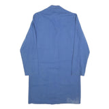 Mens Blue Cotton Blend Button Jacket M Casual Workwear Plain Classic Long Sleeve
