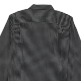 TOMMY HILFIGER Mens Black & Grey Check Shirt L Long Sleeve Button Cotton Blend