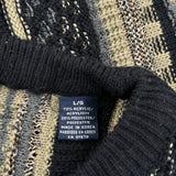 Unbranded Striped Sweater - Large Black Acrylic