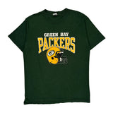 Green Bay Packers Champion Single Stitch T-Shirt - XL Yellow Cotton