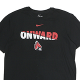 NIKE Mens Black Onward Graphic T-Shirt L Short Sleeve Crew Neck Cotton