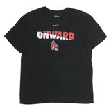 NIKE Mens Black Onward Graphic T-Shirt L Short Sleeve Crew Neck Cotton