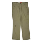 Dickies Cargo Carpenter Trousers - 34W 32L Khaki Cotton