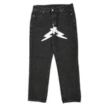 Unbranded Graphic Jeans - 35W 30L Black Denim