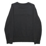 CHAMPION Mens Black Crew Neck M Cotton Logo Sweatshirt Casual Pullover