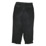 LINEA NATURALE Mens Cotton Blend Black Relaxed Straight Trousers W32 L28 Casual