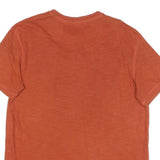LEE Mens Rust Orange Henley T-Shirt L Cotton Blend Short Sleeve Crew Neck Casual
