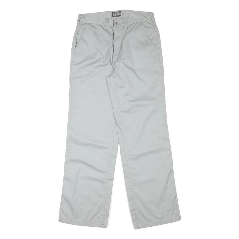 TEDDYS Mens Cotton Blend Regular Fit Beige Trousers W29 L31 Casual Zip Closure