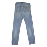 CARHARTT Mens Jeans Blue Regular Straight Denim Light W32 L33 Durable Casual