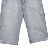 Womens Light Blue Denim Casual Shorts L W36 Cotton Blend Relaxed Fit