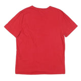 TOMMY HILFIGER Mens Red Classic T-Shirt L Short Sleeve Crew Neck Casual Wear