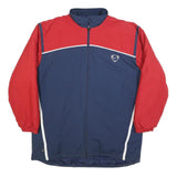 NIKE Mens Red & Blue Track Jacket M Polyester Zip Plain Sportswear Casual