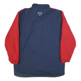 NIKE Mens Red & Blue Track Jacket M Polyester Zip Plain Sportswear Casual