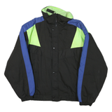 DISCOVERY CIRCLE Mens Black & Blue Jacket 2XL Polyester Blend Zip Cold Weather