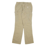 DICKIES Womens Cotton Blend Beige & Brown Regular Straight Trousers W27 L30