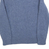 POLO RALPH LAUREN Womens Blue Plain Wool Pullover V-Neck Basic Knit S Classic