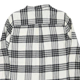 TOMMY HILFIGER Mens White & Black Check Shirt M Cotton Blend Stylish Casual