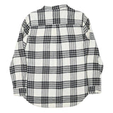 TOMMY HILFIGER Mens White & Black Check Shirt M Cotton Blend Stylish Casual