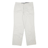 DOCKERS Mens Cotton Blend White Regular Fit Straight Trousers W32 L29 Casual