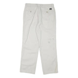 DOCKERS Mens Cotton Blend White Regular Fit Straight Trousers W32 L29 Casual