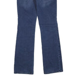 Womens Blue Regular Fit Straight Denim W28 L32 Studded Pocket Zip Closure Jeans