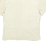 TRUSSARDI Womens Cream Suede Short Sleeve Shirt S Classic Casual Button Front
