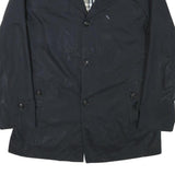 JOSIAH Mens Black Button Jacket M Polyester Blend Plain Classic Button Closure