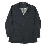 JOSIAH Mens Black Button Jacket M Polyester Blend Plain Classic Button Closure