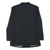 JOSIAH Mens Black Button Jacket M Polyester Blend Plain Classic Button Closure